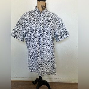 Zara Black and White Patterned Casual Shirt